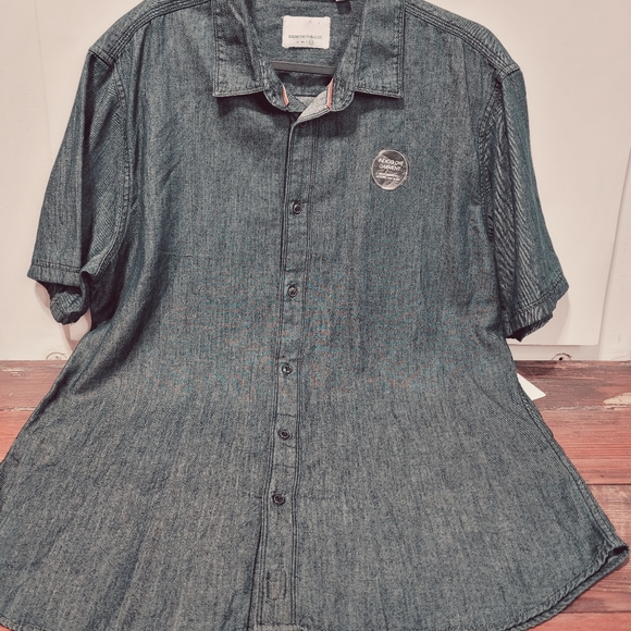 new casual shirt short sleeve Paperdenim&Cloth size XL color midnight - Picture 1 of 11